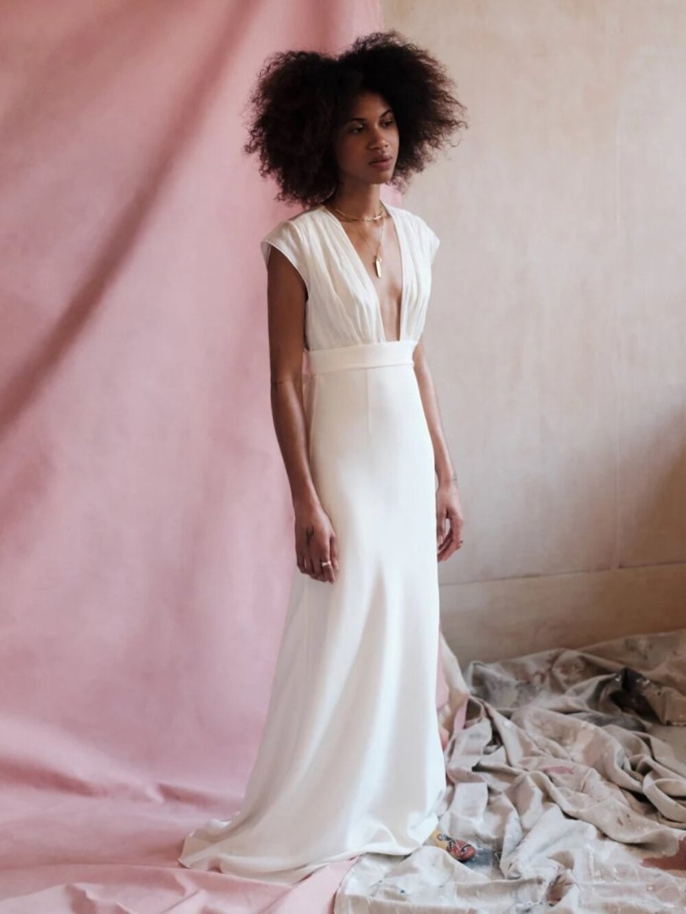 New J.Crew x Cassi Namoda Limited Edition Wedding Dress Silk Ramie Romantic - 0